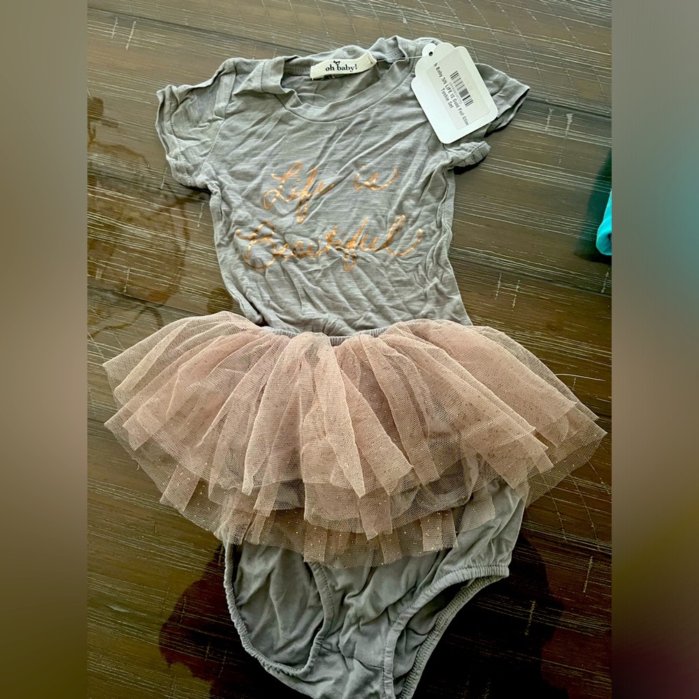 Oh baby! 3-6 months “life is beautiful” glitter set